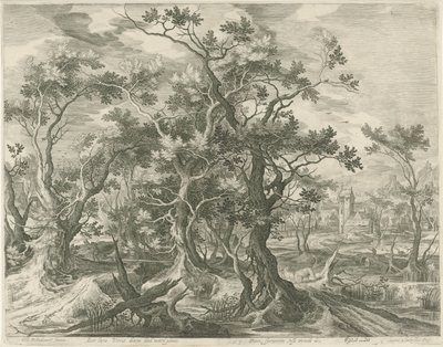 Aslan tarafından parçalanmış Yahudalı bir peygamberle manzara by Jan van Londerseel