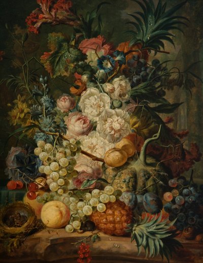 Meyve ve çiçeklerle natürmort by Jan van Os