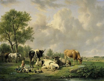 Hayvanlarla Çayır by Jan van Ravenswaay
