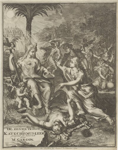 Başlık sayfası: M. Gargon, The tek teselli, 1713 by Jan van Vianen