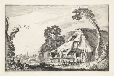 Harap bir ahırdaki rakamlar Manzaralar (dizi başlığı) Amenissimae aliquot requculae (dizi başlığı) by Jan van de Velde (II)
