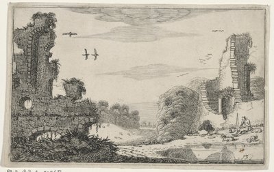 Herder bij een ruïne Harabeler (dizi adı) (dizi adı) by Jan van de Velde (II)