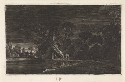 Ay ışığında manzara by Jan van de Velde (II)