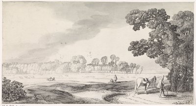 Mera arazisi bir araya geldi plassende adam Playsante lantschappen son vermakelycke görüntülemeleri (dizi başlığı) by Jan van de Velde (II)