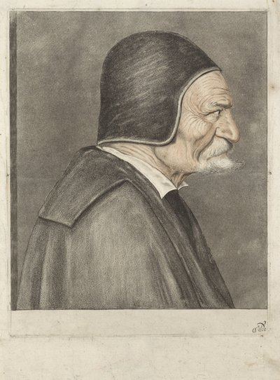 Sağa dönük yaşlı bir adamın büstü by Jan van de Velde (IV)