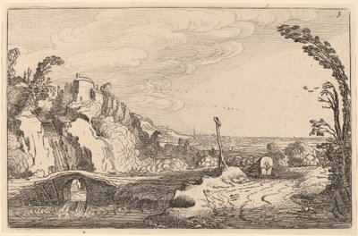 Taş Köprünün Altında Çağlayan by Jan van de Velde II