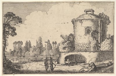 Yuvarlak Kule ile Manzara, yaklaşık. 1616. by Jan van de Velde II