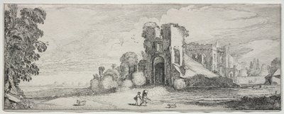 Bazı Hoş Manzaralar ve Antik Anıtların Kalıntıları: Brederode Kalesi by Jan van de Velde II