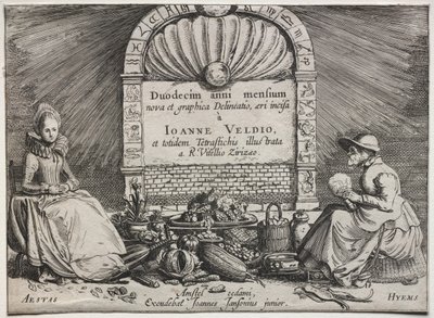 On İki Ay: Başlık Sayfası by Jan van de Velde II