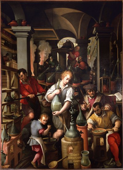Simyacının Atölyesi by Jan van der Straet