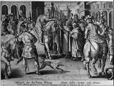 Keşişler ipekböceklerini Bizans imparatoru I. Justinianus