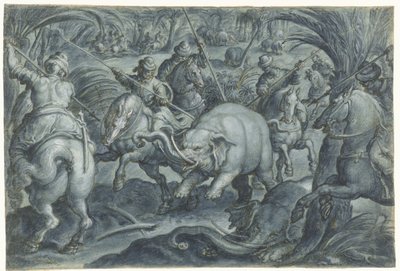 fil avı by Jan van der Straet
