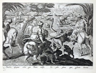 Atlı Deve Kuşları Üzerinde Moors, plaka 62, 