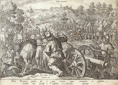 Mons Regionis Savaşı, Philip Galle (1537-1612) tarafından oyulmuş 