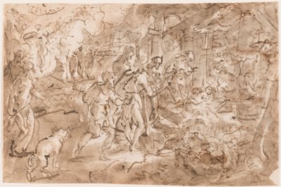 Çobanların hayranlığı by Jan van der Straet, called Stradanus