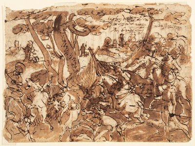 Ağlarla Geyik Avı by Jan van der Straet, called Stradanus