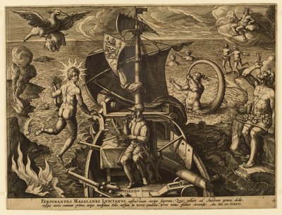 Ferdinandus Magalanes, Portekizce, "America Revetio"dan 4. plaka by Jan van der Straet, called Stradanus