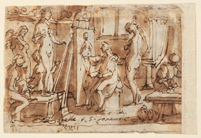 Sağda: Helen Zeuxis tablosu Verso: İşte Homo by Jan van der Straet, called Stradanus