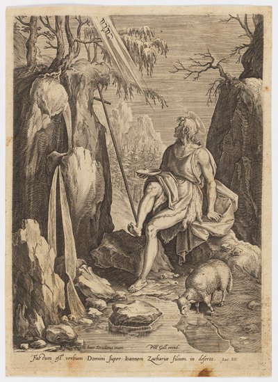 Vahşi Doğada Vaftizci Yahya by Jan van der Straet, called Stradanus