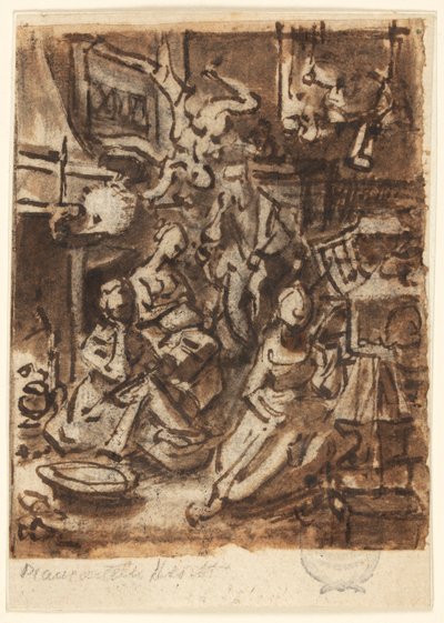 Bir Kompozisyon Çalışması by Jan van der Straet, called Stradanus