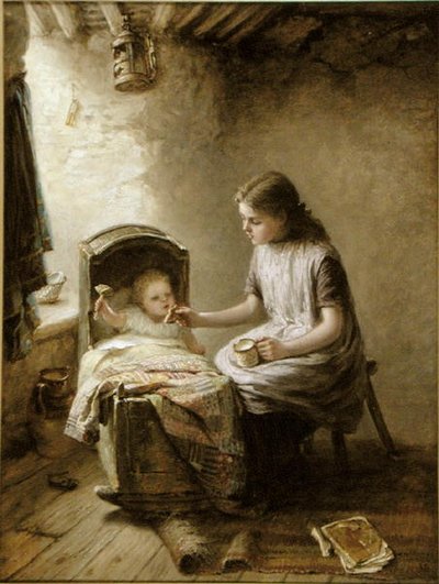 Çay Saati (tuval üzerine yağlı boya) by Jane Maria Bowkett