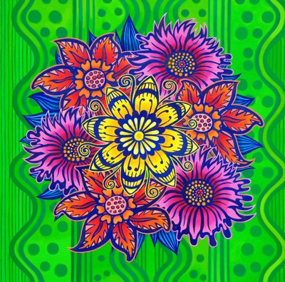 Yeşil çiçekler, 2022 by Jane Tattersfield