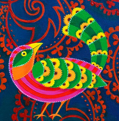 yeşil kuyruklu kuş by Jane Tattersfield