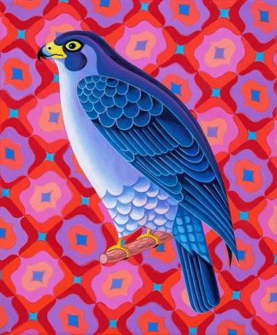 Alaca şahin, 2023 (tuval üzerine yağlı boya) by Jane Tattersfield