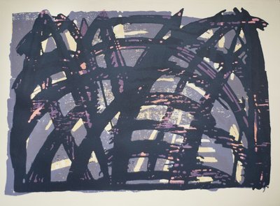 Head On (ii), 2014 (Testere gravür ve serigrafi) by Janet McKenzie