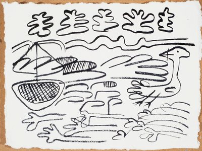 Yelken, 2015 (kağıt üzerine mürekkep) by Janet McKenzie
