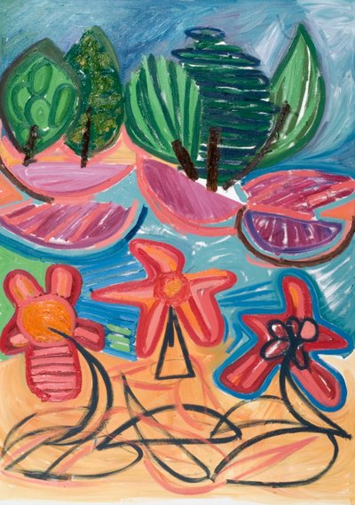 Sadece yenilmeziz (iii), 2007 (tuval üzerine yağlı boya) by Janet McKenzie