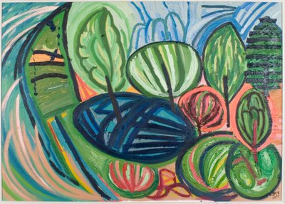 Wormiston Wood, yaz, 2007 (tuval üzerine yağlı boya) by Janet McKenzie