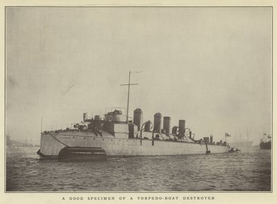 Bir torpido-bot destroyerinin iyi bir örneği by Japanese Photographer