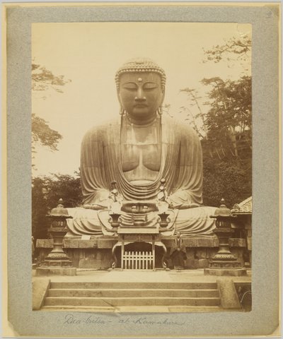 Daibutsu at Kamakura, Japan (b/w photo) by Japanese Photographer