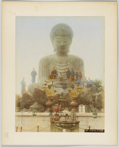 Daibutsu, Kobe, Japonya (el boyaması s/b fotoğraf) by Japanese Photographer