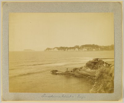 Enoshima Adası, Fuji, Japonya (s/b fotoğraf) by Japanese Photographer