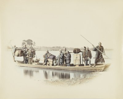 Feribot, Japonya (el boyaması s/b fotoğraf) by Japanese Photographer