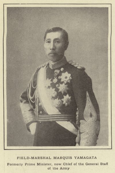 Mareşal Marquis Yamagata, Eski Başbakan, şimdi Ordu Genelkurmay Başkanı by Japanese Photographer