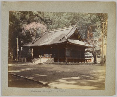 Futa-ara Tapınağı, Nikko, Japonya (el boyaması s/b fotoğraf) by Japanese Photographer