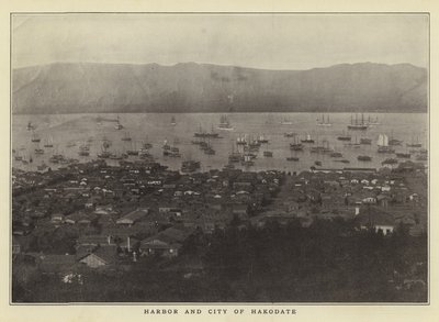 Liman ve Hakodate şehri by Japanese Photographer