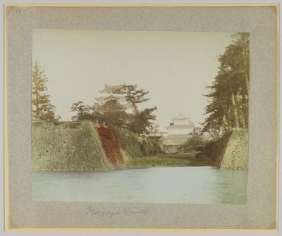 Nagoya Kalesi, Japonya (el boyaması s/b fotoğraf) by Japanese Photographer