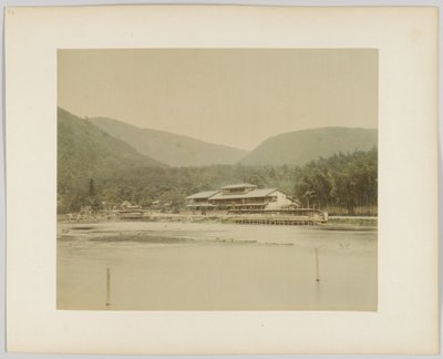Nehir manzarası, Japonya (el boyaması s/b fotoğraf) by Japanese Photographer
