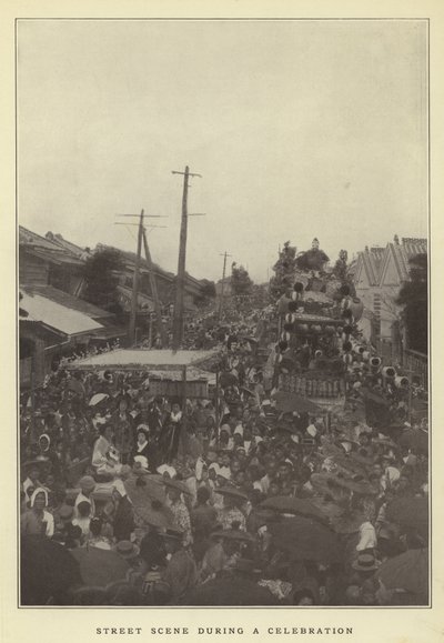 Bir kutlama sırasında sokak sahnesi by Japanese Photographer