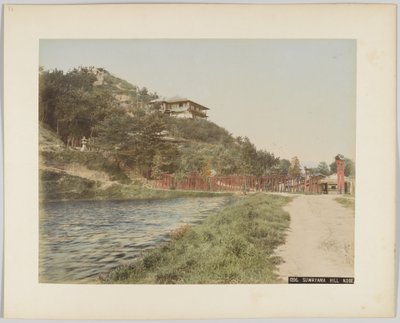 Suwayama Hill, Kobe, Japonya (el boyaması s/b fotoğraf) by Japanese Photographer