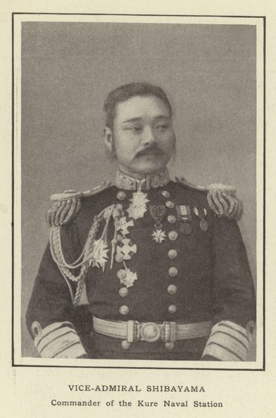 Koramiral Shibayama, Kure Deniz Karakolu Komutanı by Japanese Photographer