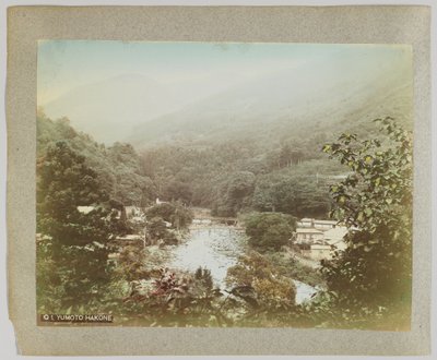 Yumoto Hakone, Kanagawa Eyaleti (el boyaması s/b fotoğraf) by Japanese Photographer