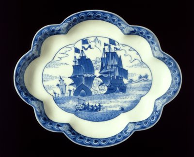 Arita çanak, bir Hollanda orijinalinden sonra, 17. yüzyılın sonlarında (porselen) by Japanese School
