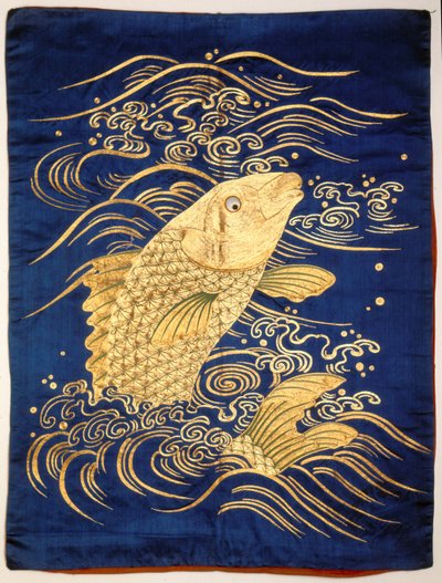 Hediye Örtüsü (Fukusa) (altın sarılı iplik) by Japanese School