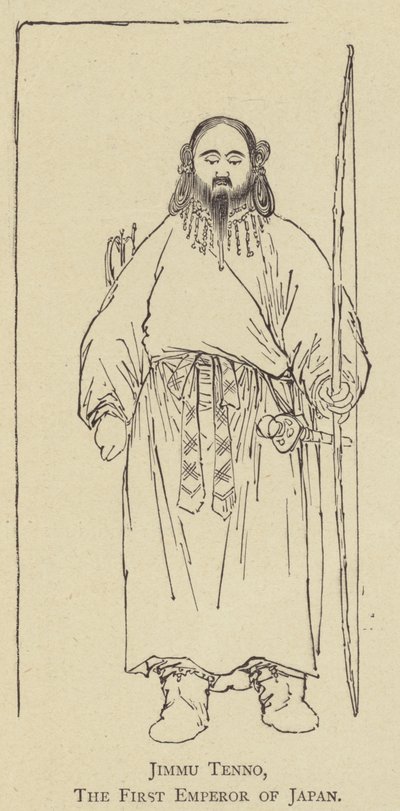 Jimmu Tenno, Japonya'nın İlk İmparatoru (taş) by Japanese School