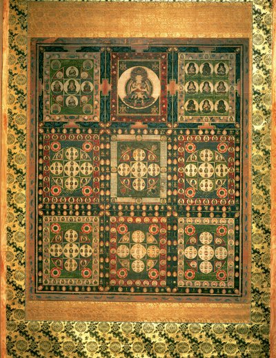 Kongo-kai Mandara, Kamakara dönemi (opak wc, ipek üzerine mürekkep ve altın) (ayrıca bkz. 203663) by Japanese School